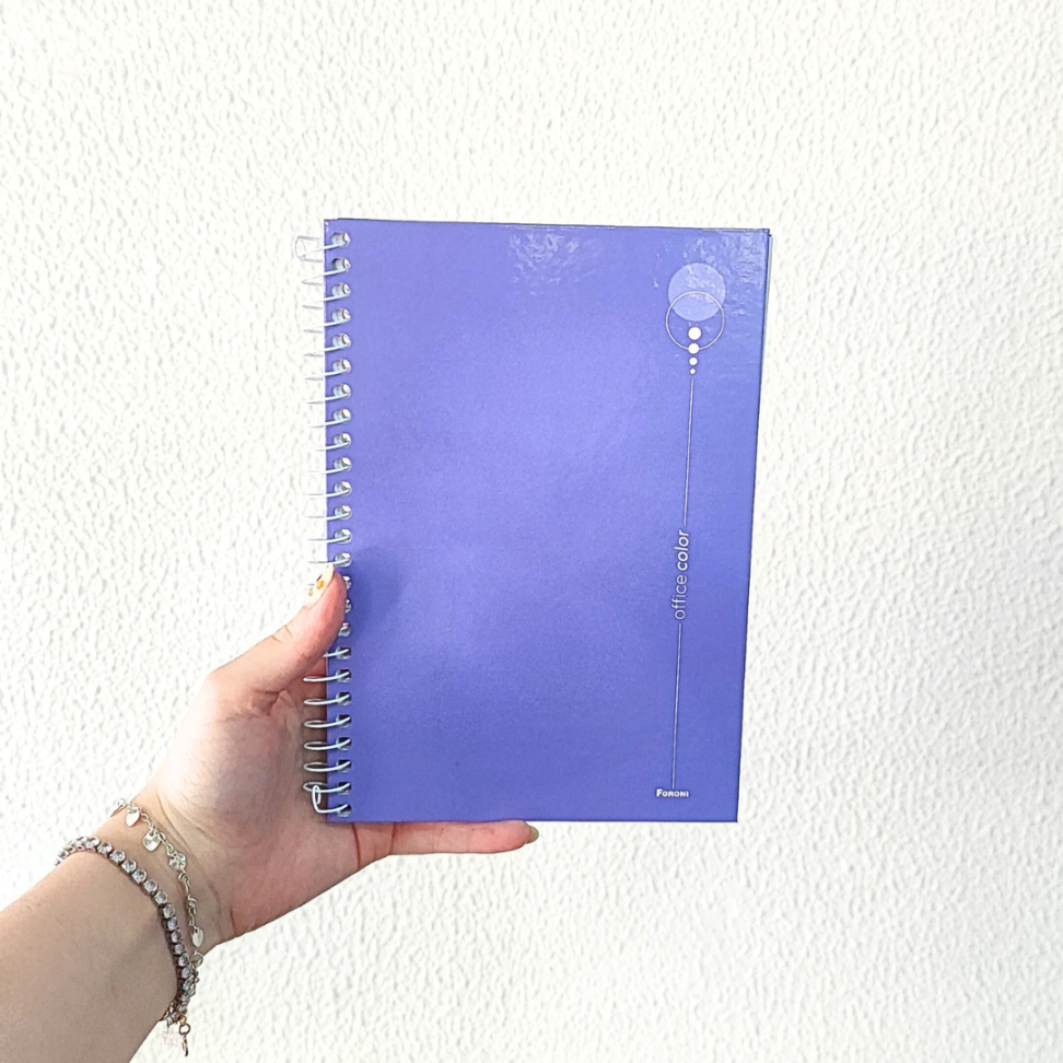 Caderno com Espiral Pequeno 1/4 Office Color Foroni - #11