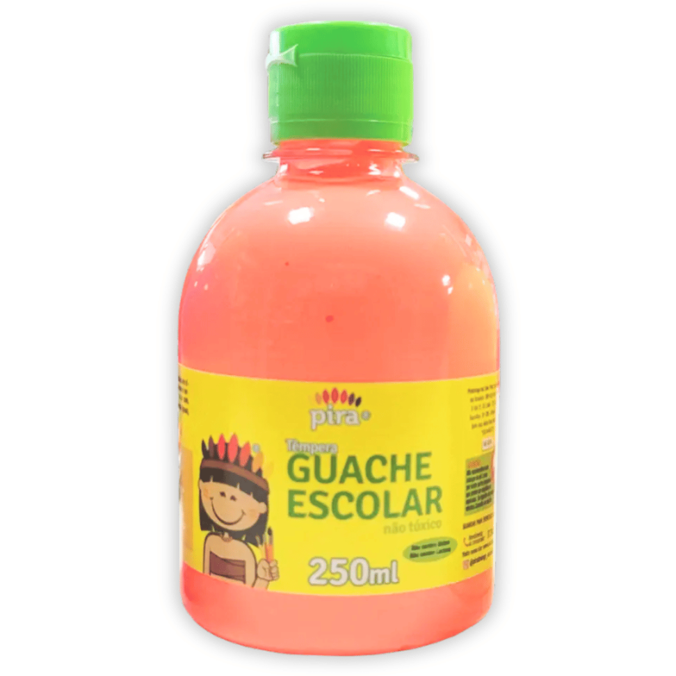 Tinta Têmpera Guache Escolar Neon 250ml Pira - #5