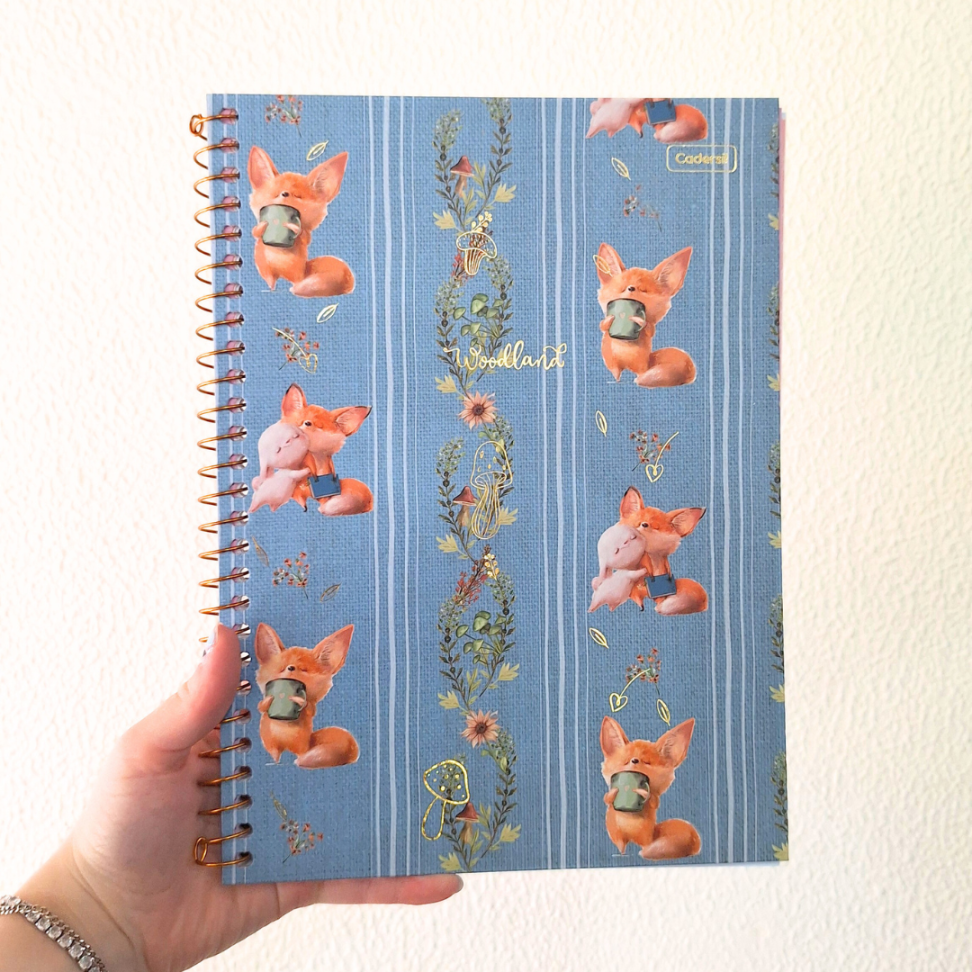 Caderno com Espiral Universitário Woodland 1 Matéria Cadersil - #7