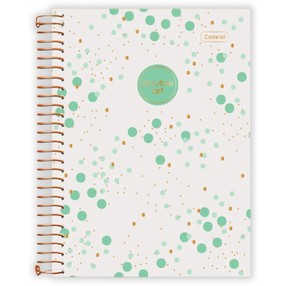 Caderno com Espiral Colegial Double Art 1 Matéria Cadersil - #4