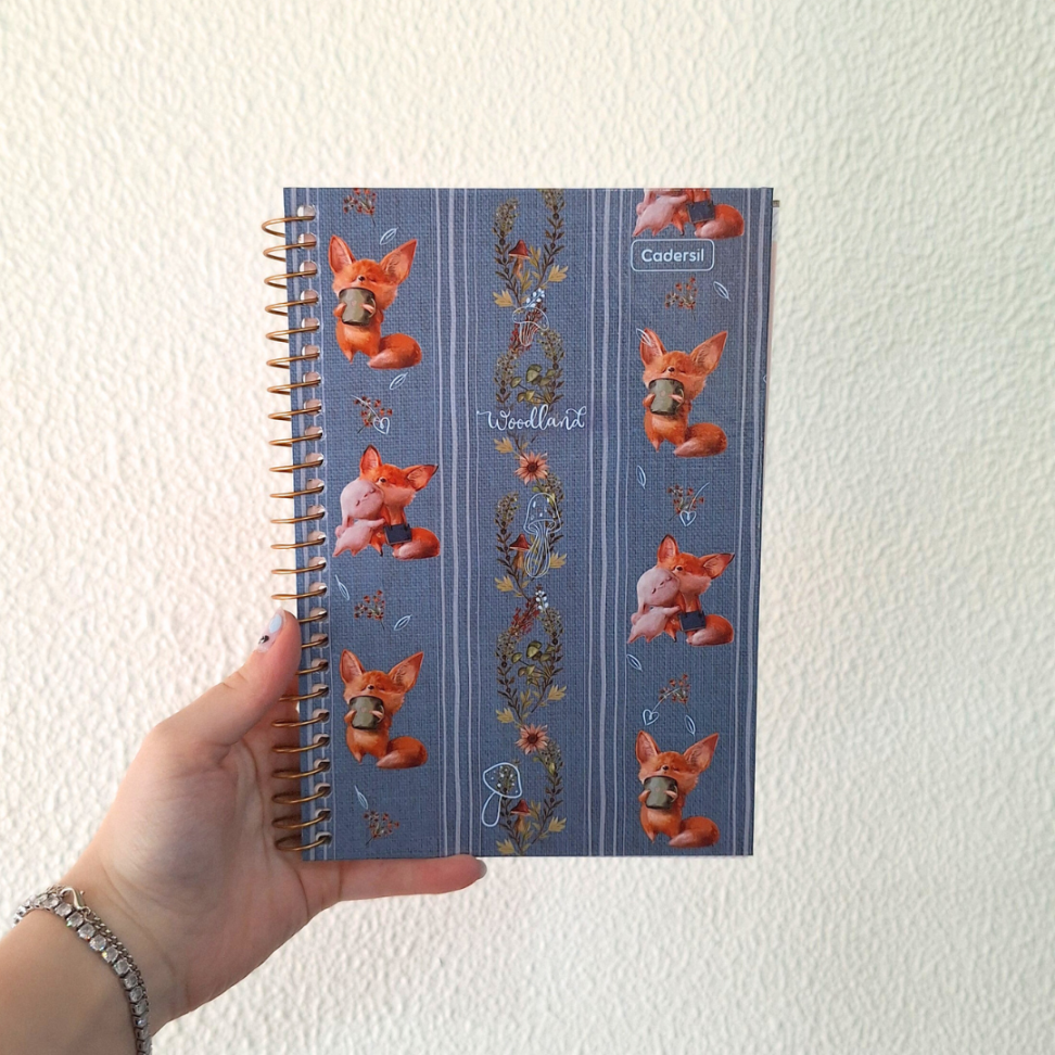 Caderno com Espiral Pequeno 1/4 Woodland Cadersil - #6