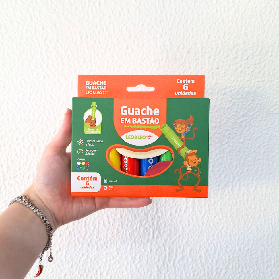 Tinta Guache em Bastão 6 Cores Leo e Leo - #3