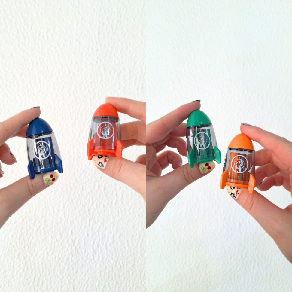 Apontador com Depósito e Borracha Foguete Dino Space Leo e Leo - #7