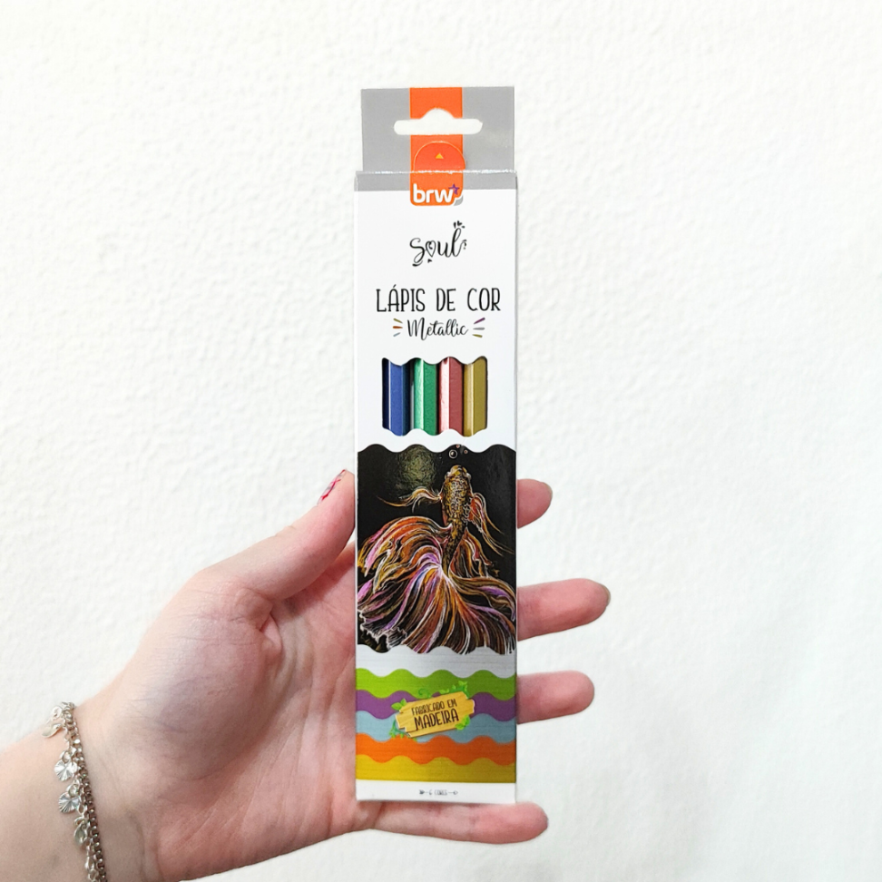 Lápis de Cor 6 Cores Metálico Soul BRW - #1