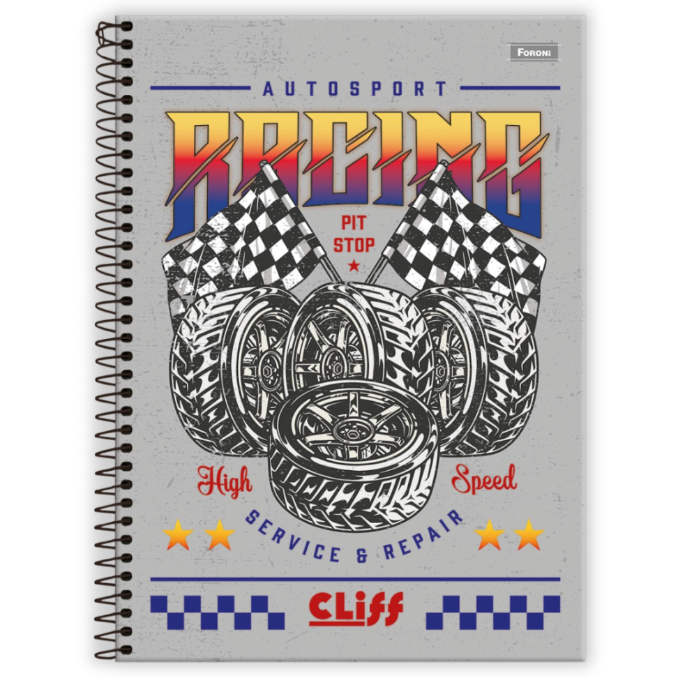 Caderno com Espiral Universitário Cliff Masculino 1 Matéria Foroni - #4
