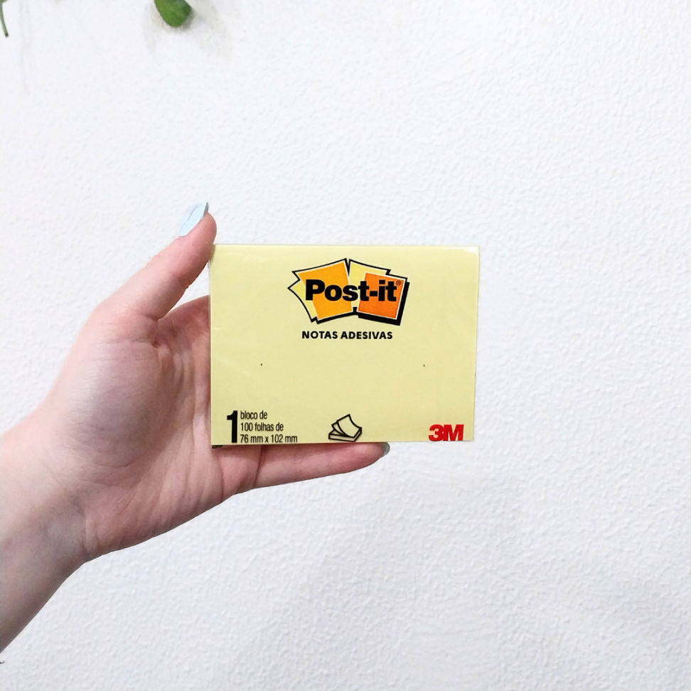 Notas Autoadesivas Post-It 76mm x 102mm Amarelo Pastel 3M