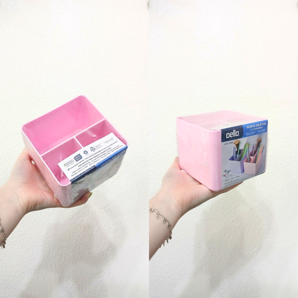 Porta Canetas Triplo Pastel Dello - #5