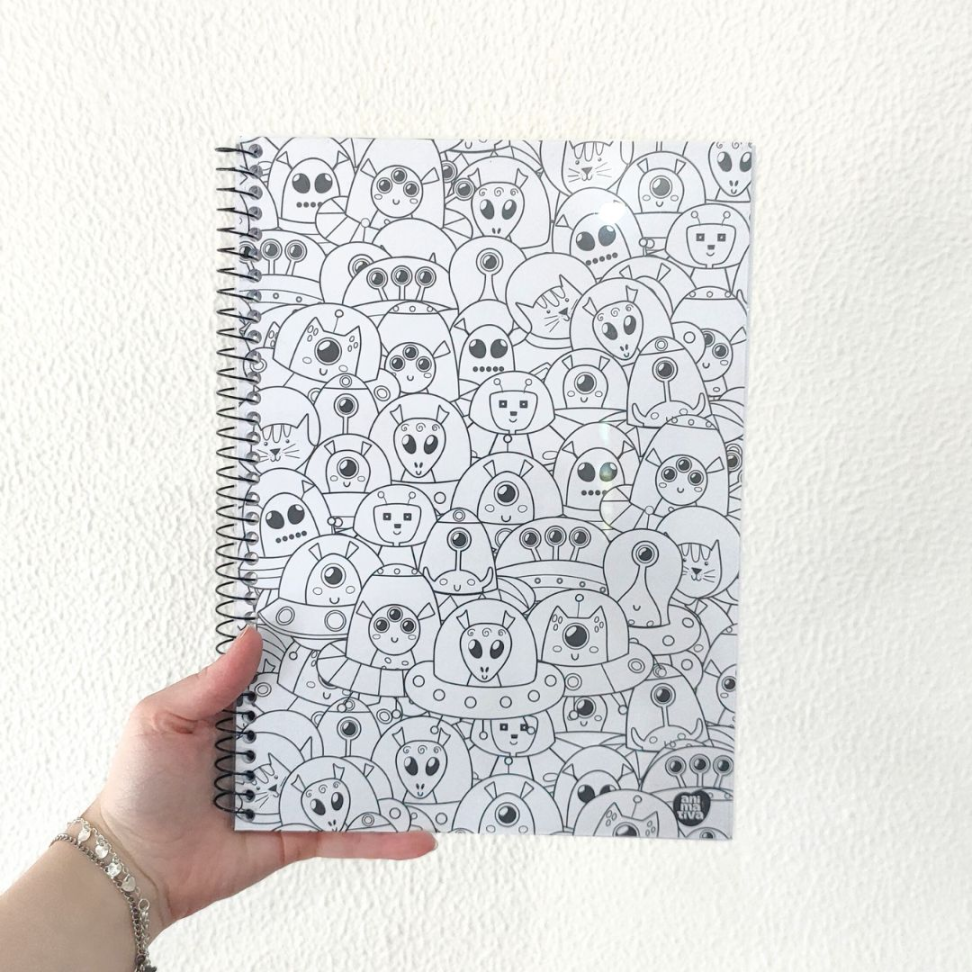 Caderno com Espiral Universitário Color Quest 1 Matéria Animativa - #7