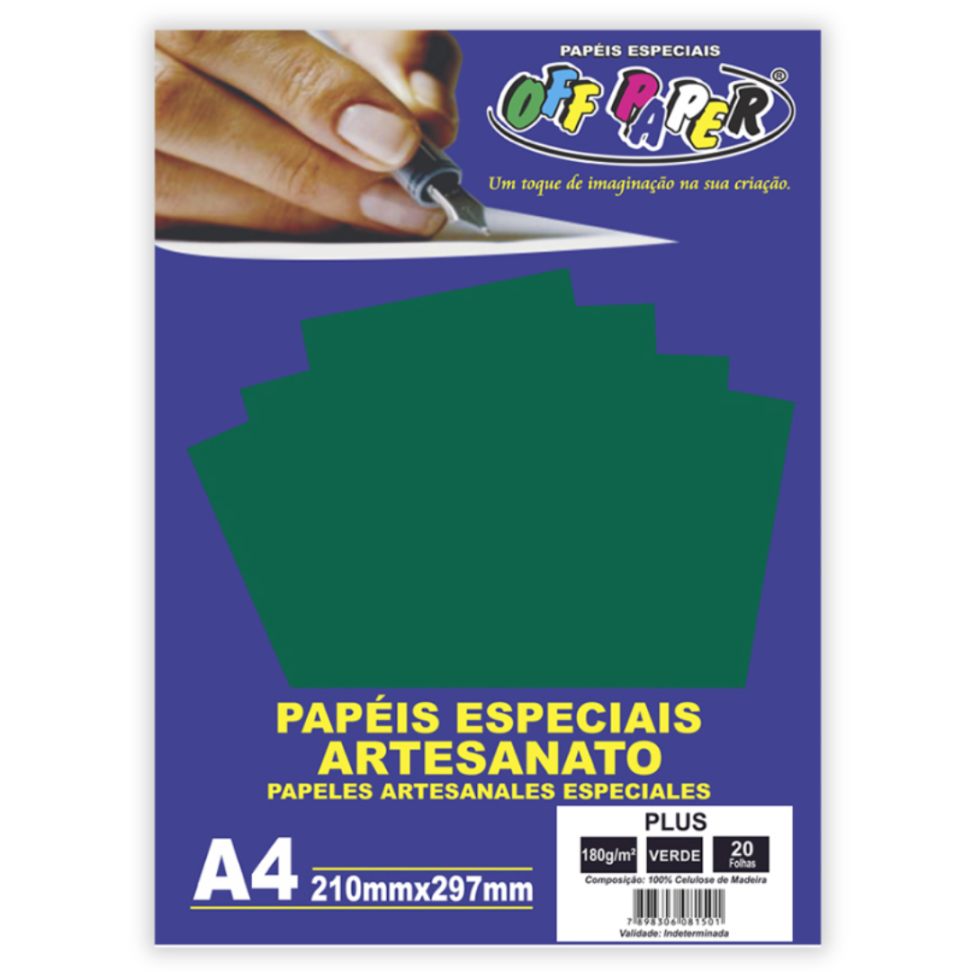 Bloco Papel Plus Especial para Artesanato A4 180g Off Paper - #1