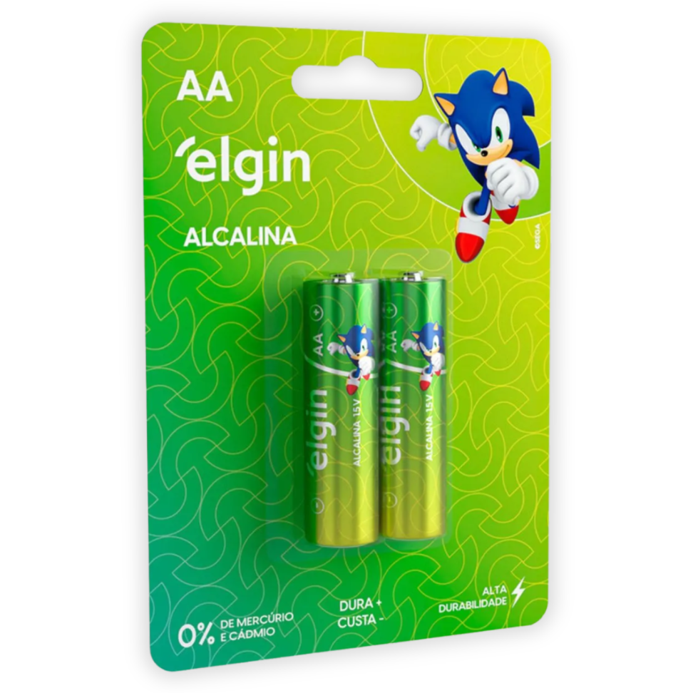 Pilha Alcalina AA 2 Unidades Sonic Elgin