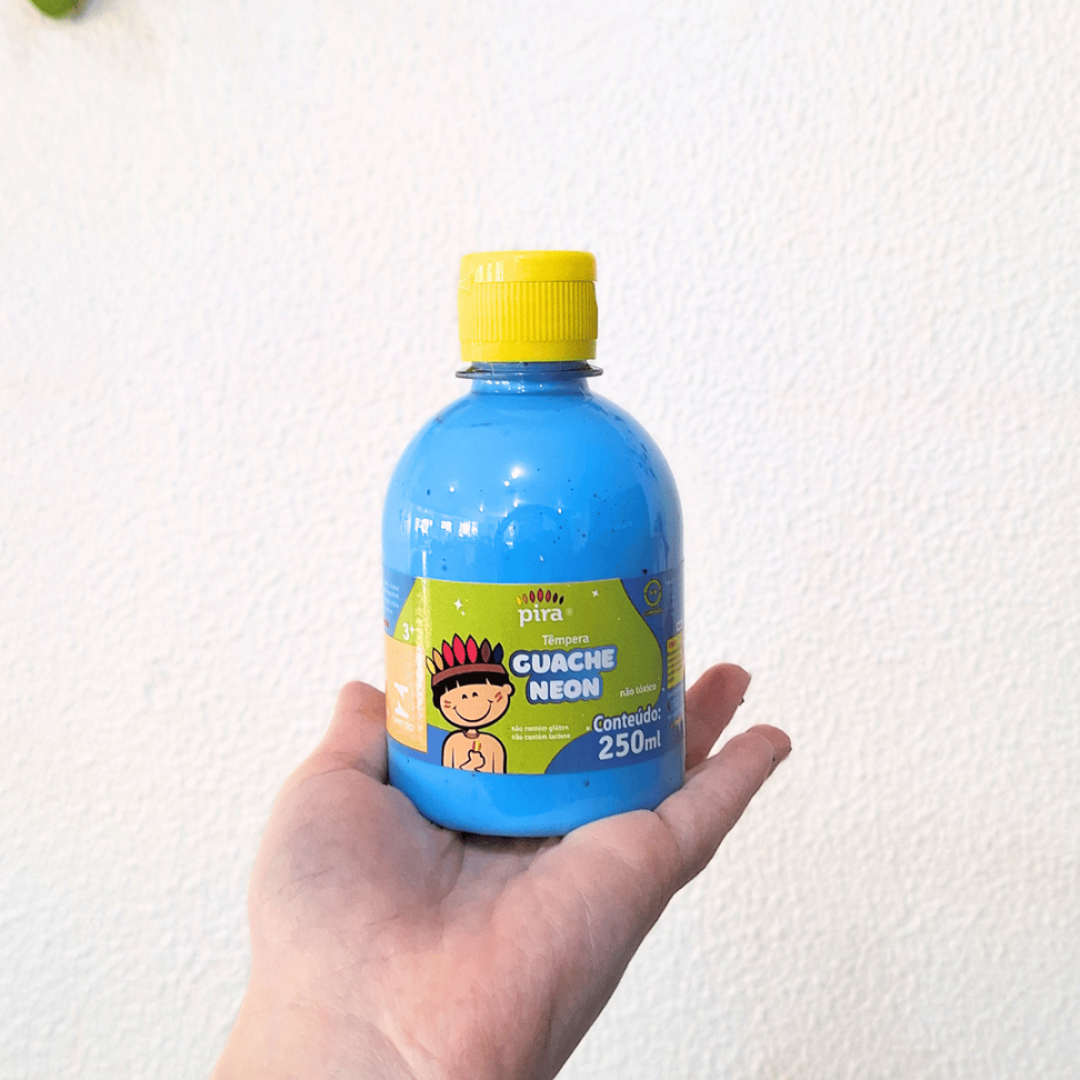Tinta Têmpera Guache Escolar Neon 250ml Pira - #10
