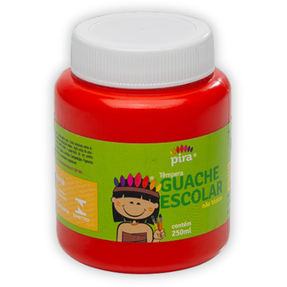 Tinta Têmpera Guache Escolar 250ml Pira - #2