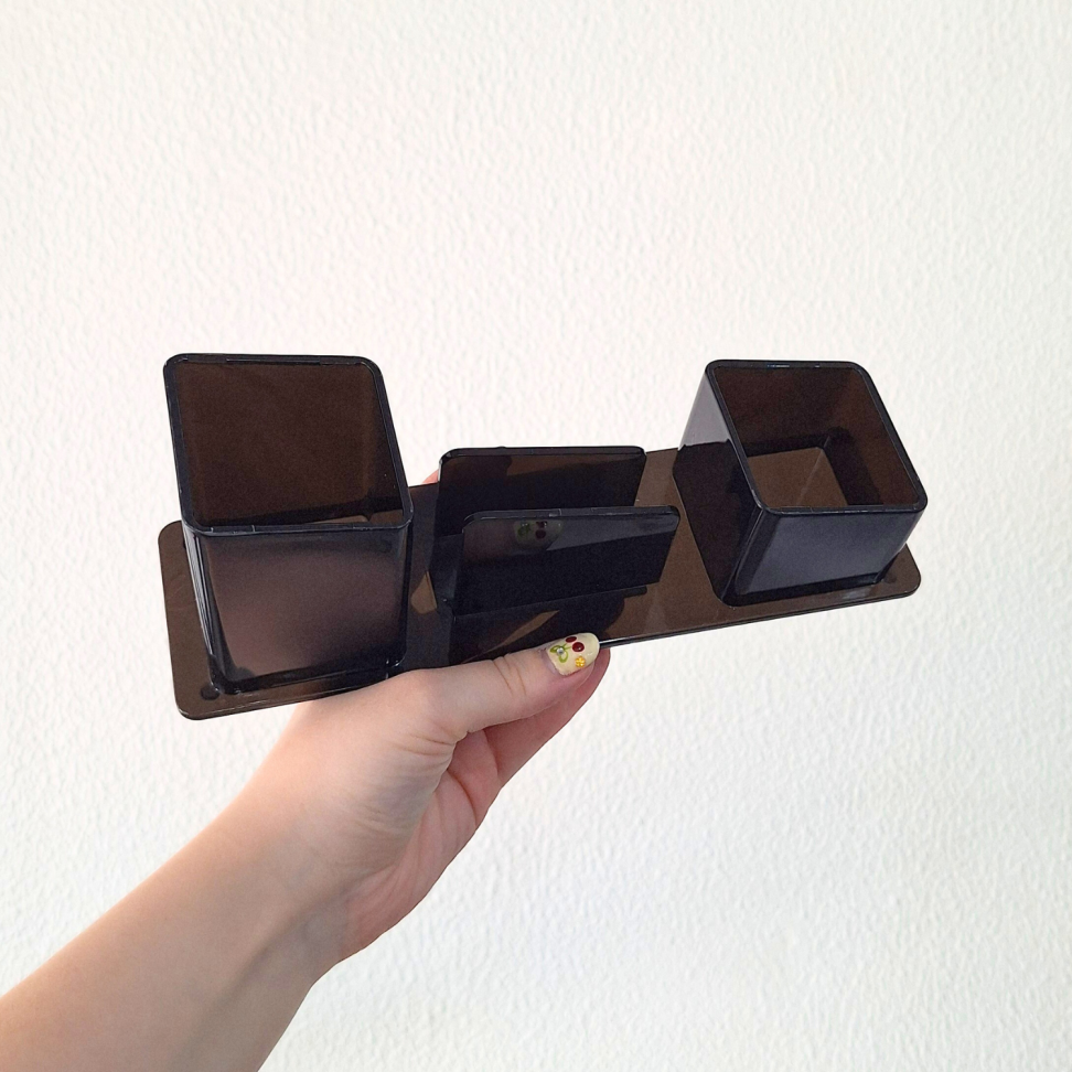 Porta Canetas Triplo Fumê Dello - #3