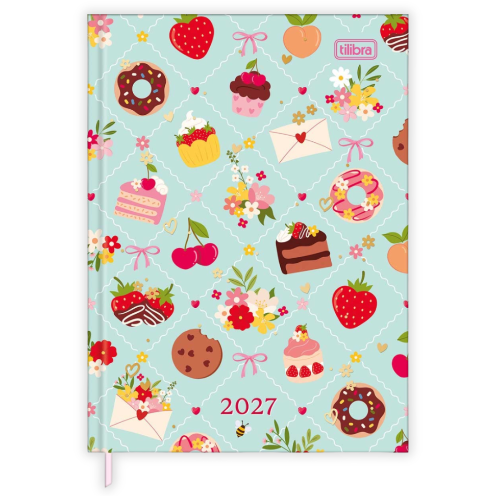 Agenda Costurada Diária Pequena Charme 2027 Tilibra