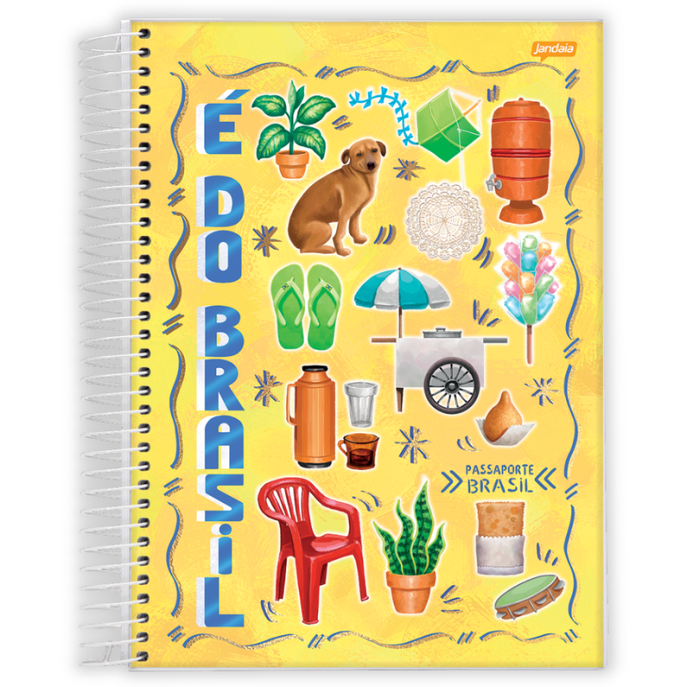 Caderno com Espiral Universitário Passaporte Brasil 10 Matérias Jandaia - #1