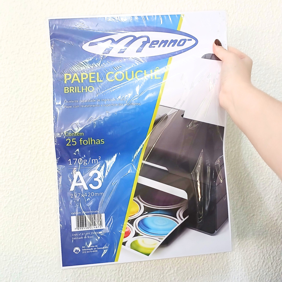 Papel Couchê Brilho A3 25 Folhas 170gr Menno - #3