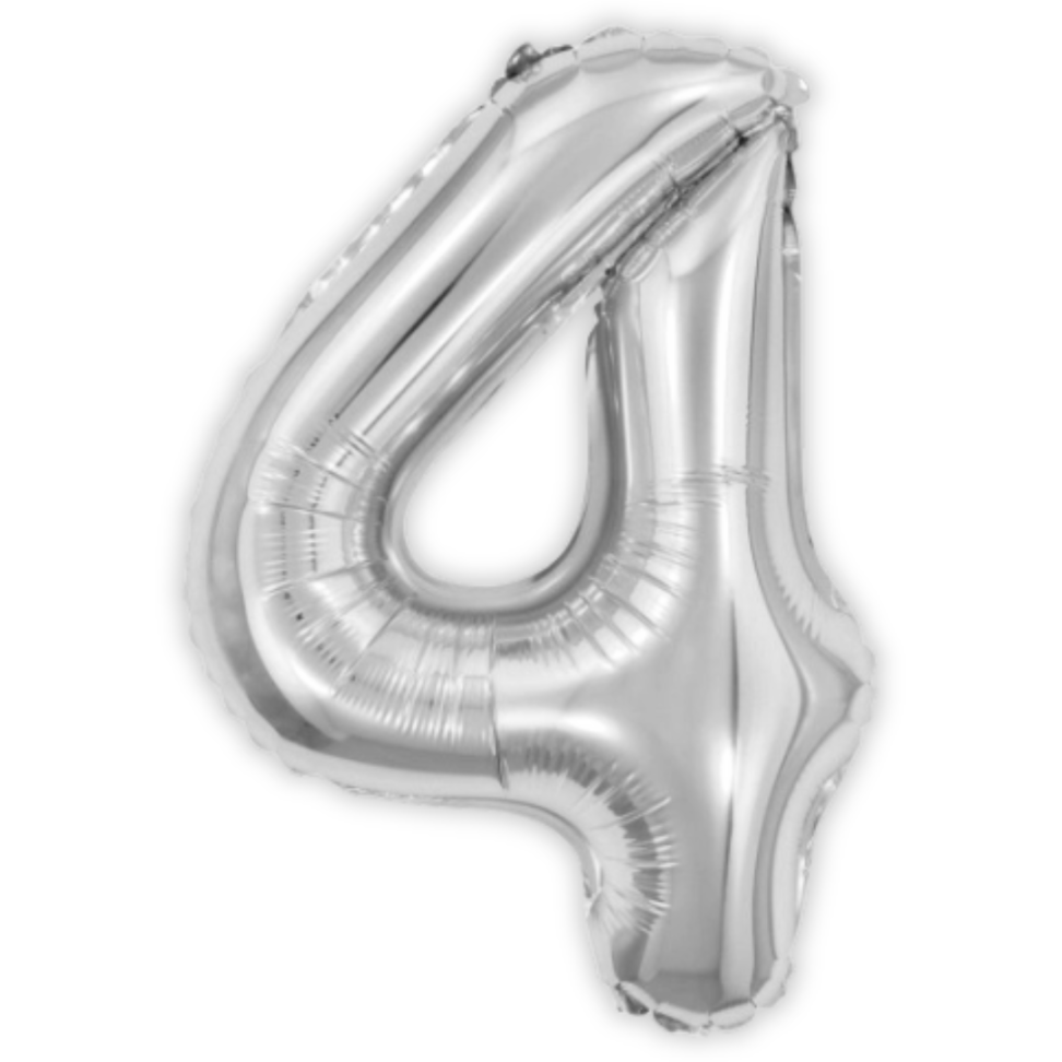 Balão Metalizado 40cm Número 4 Make+ - #3