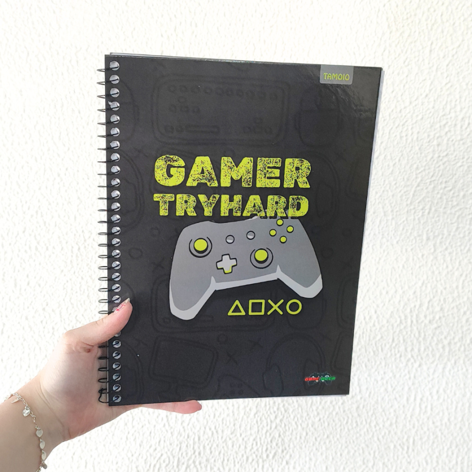 Caderno com Espiral Universitário 1 Matéria Game Over Tamoio - #1