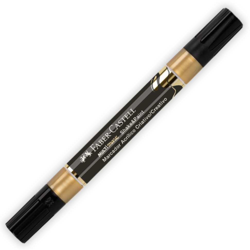 Marcador Multi Mark Dourado Cromado Faber-Castell - #2