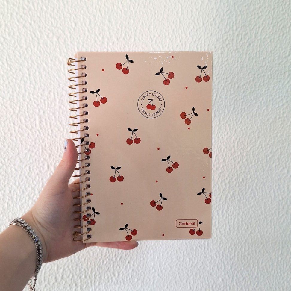Caderno com Espiral Pequeno 1/4 Cherry Lovers Cadersil - #6
