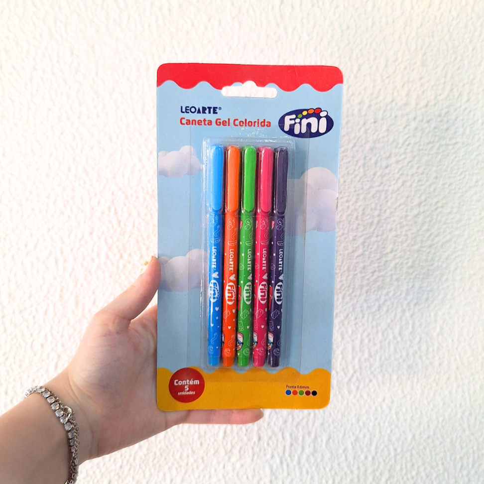 Kit Caneta Gel 5 Cores 0.6 Fini LeoArte - #3