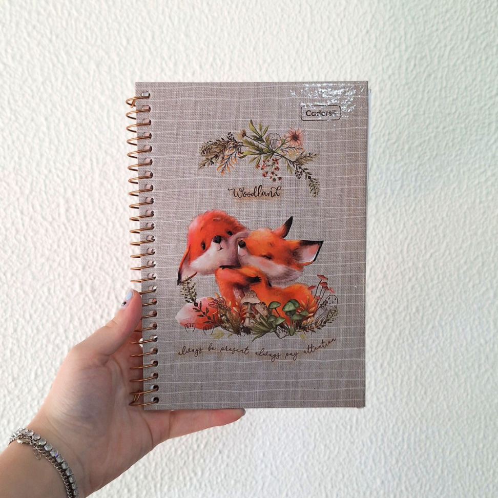 Caderno com Espiral Pequeno 1/4 Woodland Cadersil - #9