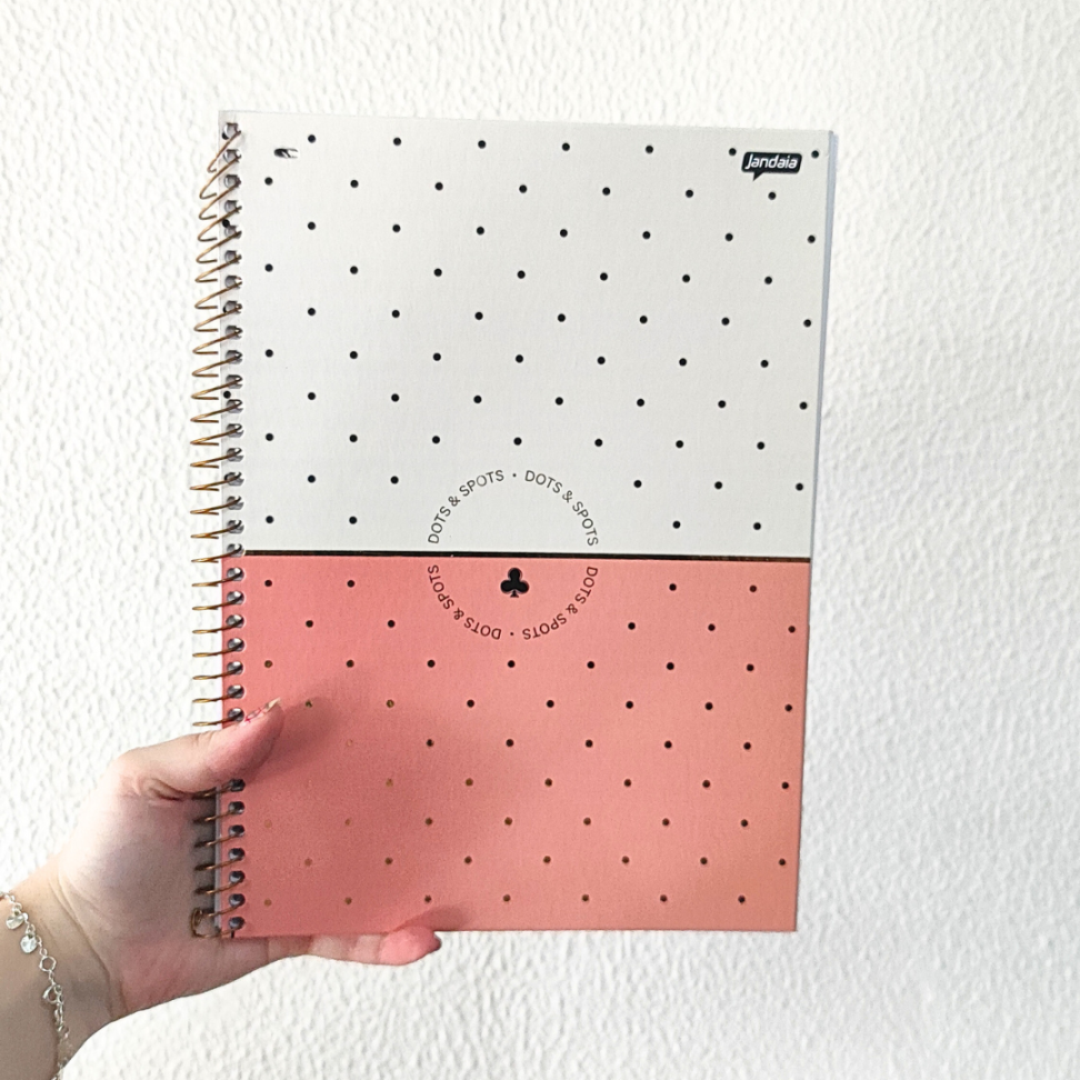Caderno com Espiral Universitário Dots & Spots 1 Matéria Jandaia - #1