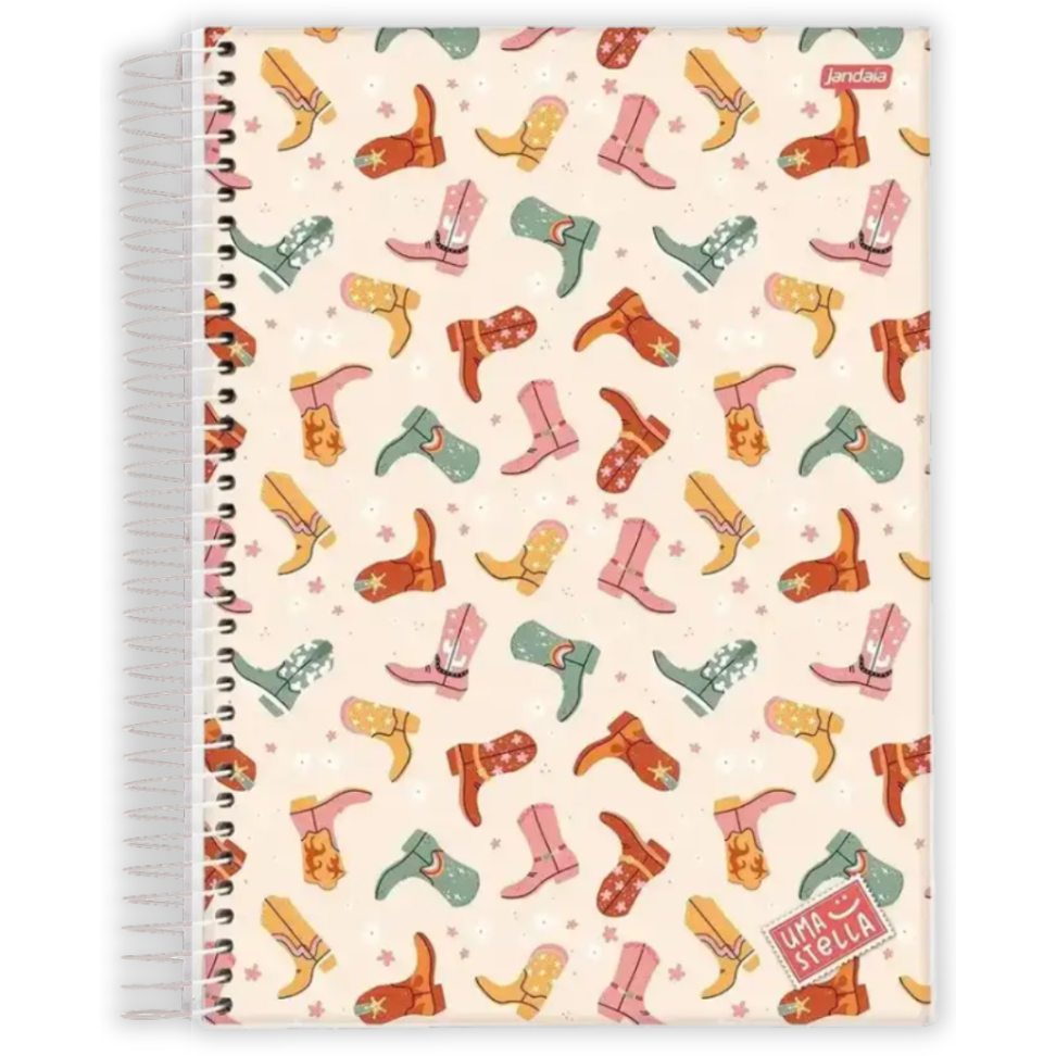 Caderno com Espiral Universitário Uma Stella 1 Matéria Jandaia - #9