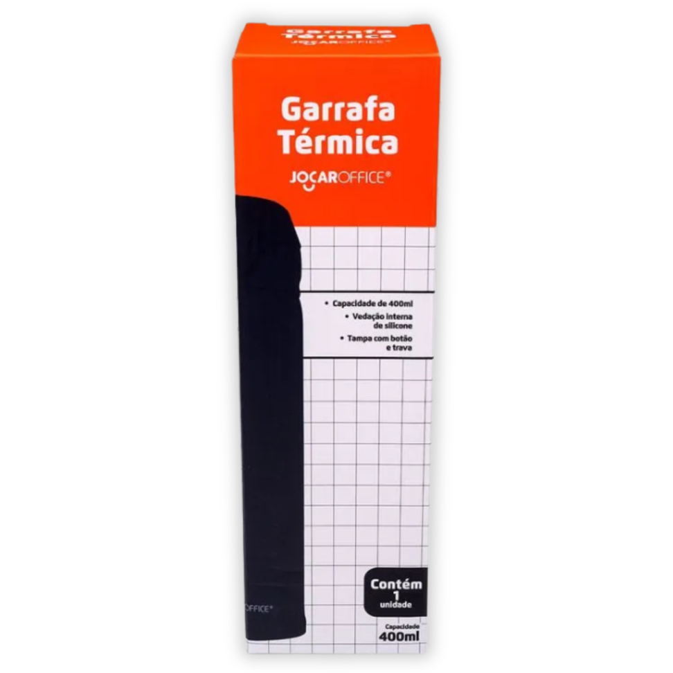 Garrafa Térmica Preta 400ml Jocar Office - #1