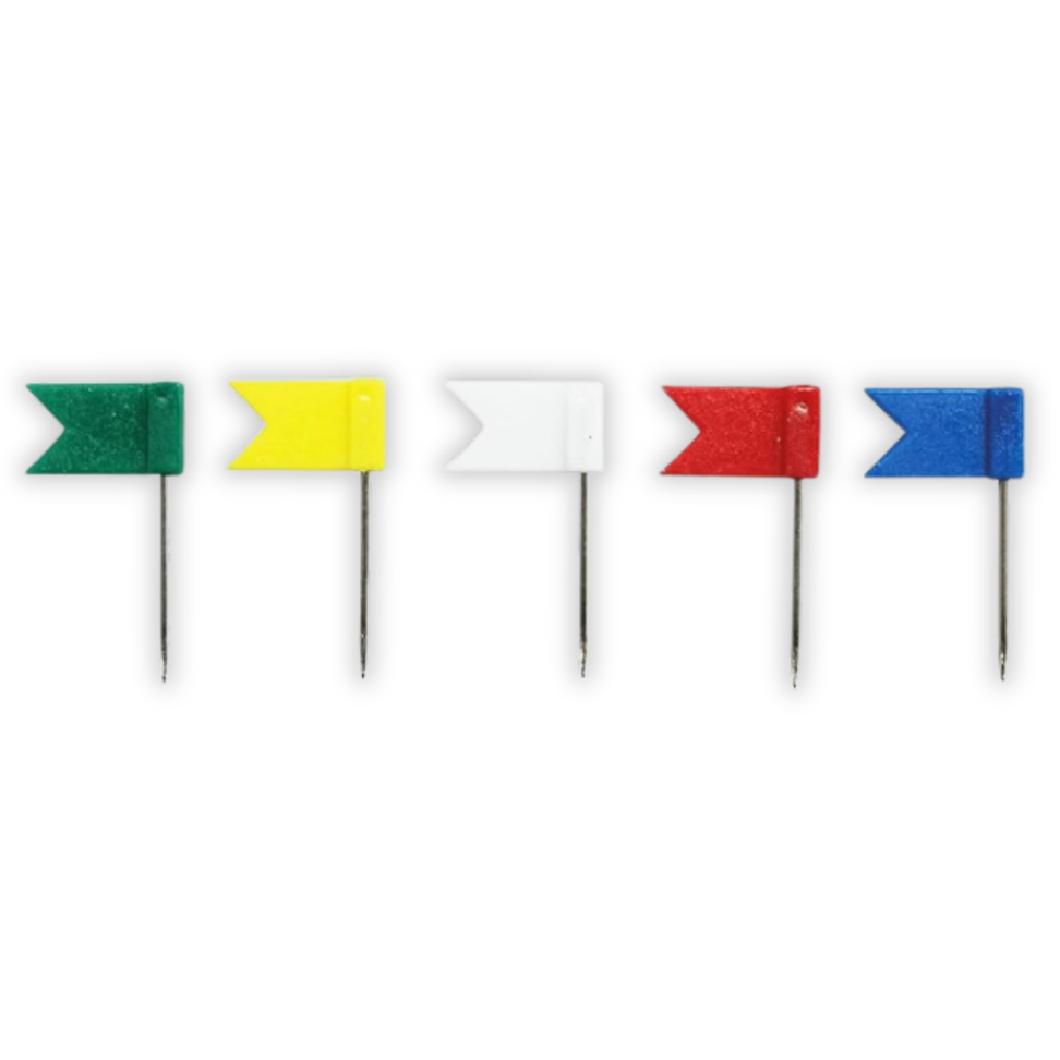 Alfinete para Mapa Bandeira 3,5cm 25 Unidades Kit