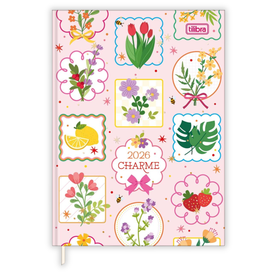 Agenda Costurada Diária Pequena Charme 2026 Tilibra - #4