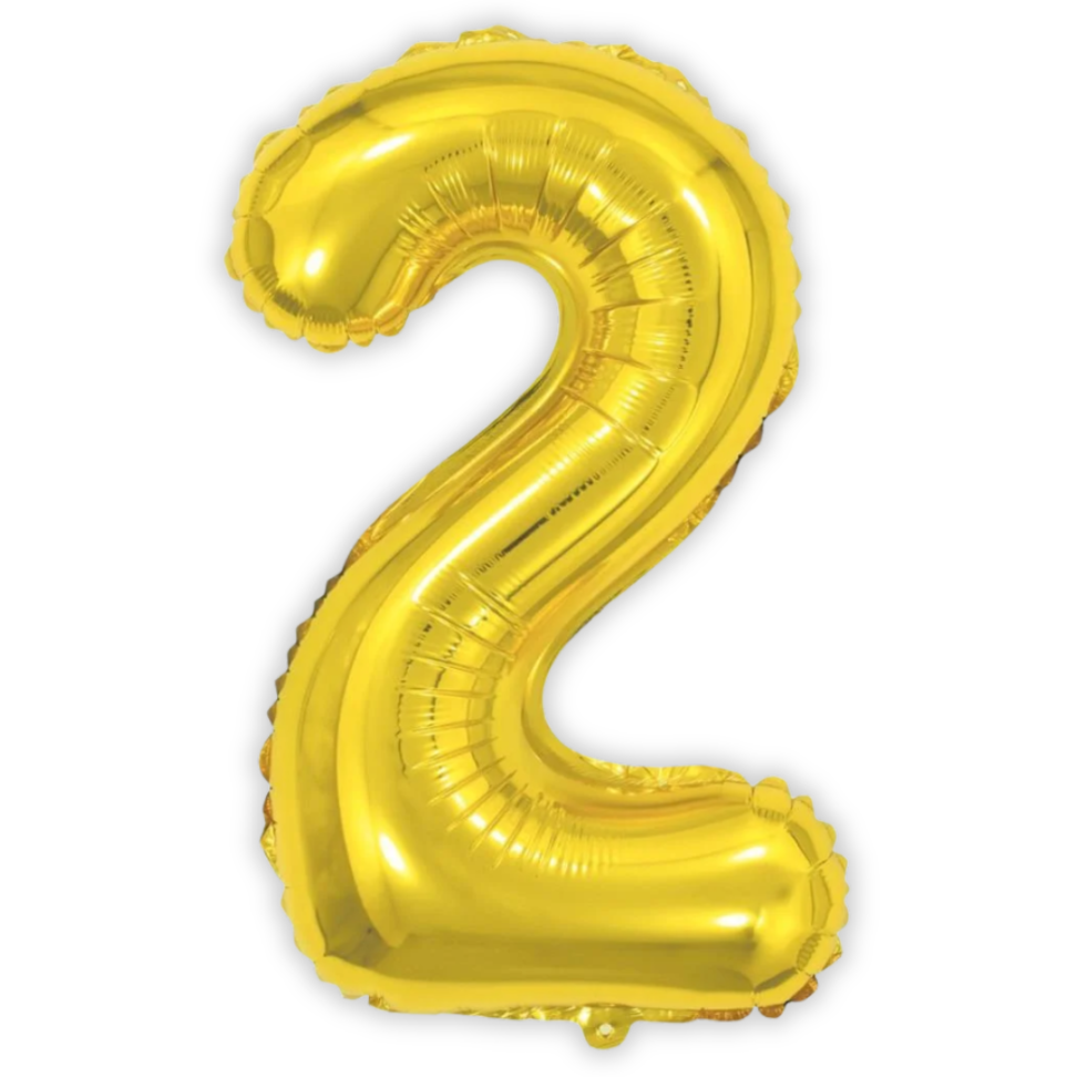 Balão Metalizado 40cm Número 2 Make+ - #2