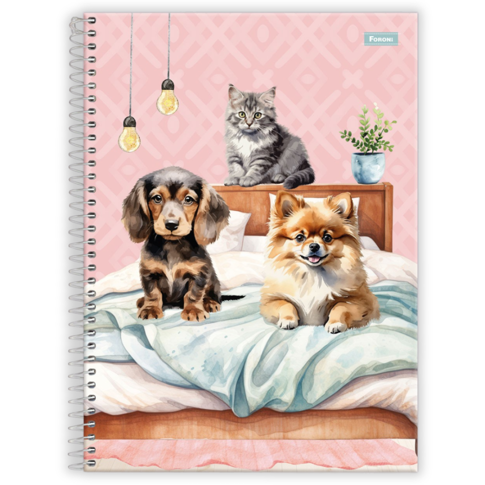 Caderno com Espiral Universitário Furfriends 1 Matéria Foroni - #1