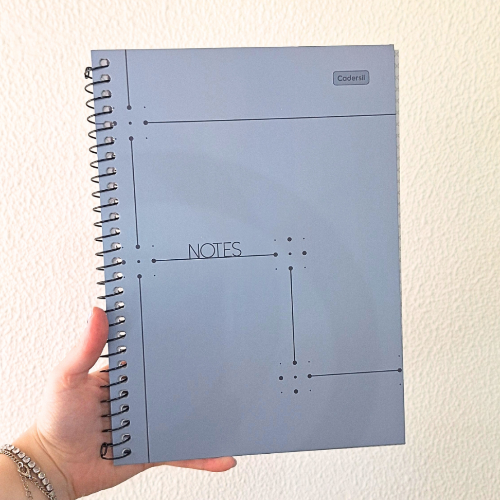 Caderno com Espiral Universitário Notes 1 Matéria Cadersil - #8