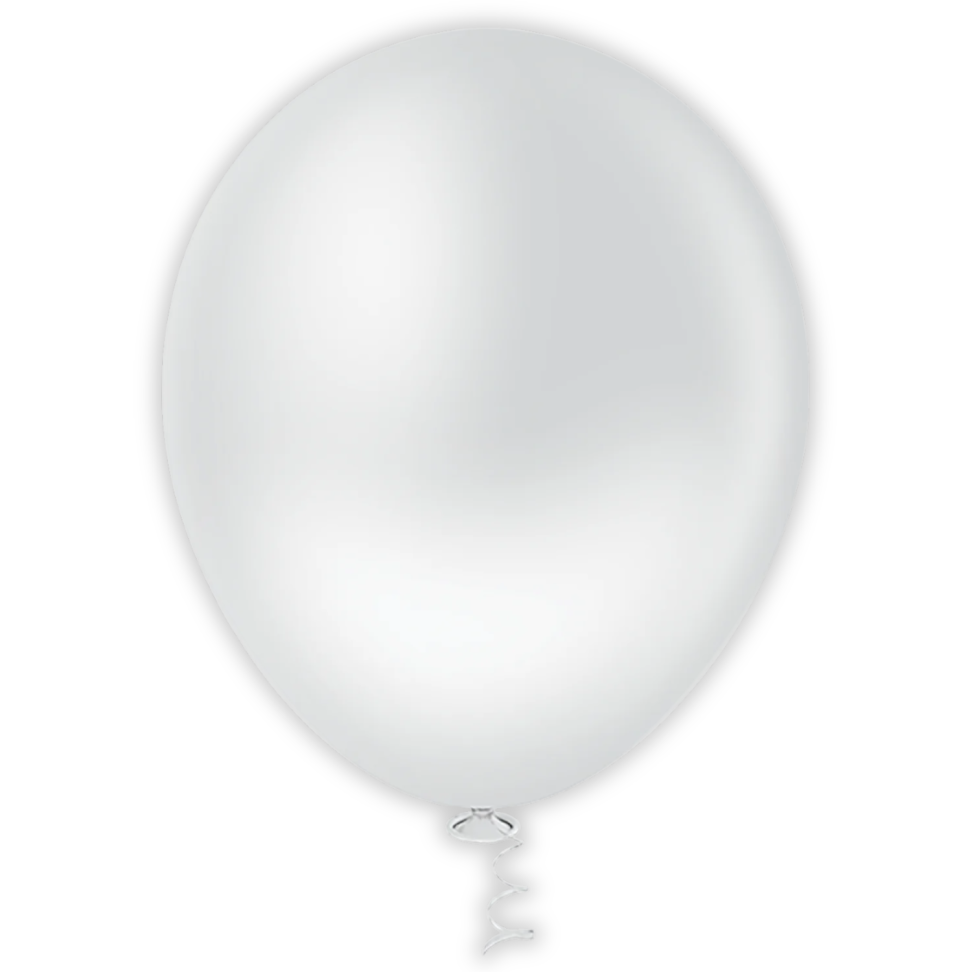 Balões Pera Liso Branco N.7 50 Unidades Granfesta Pic Pic