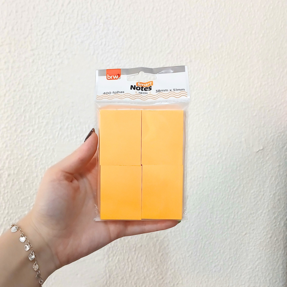 Bloco Smart Notes 4 Blocos 38mm x 51mm Neon 400 Folhas BRW - #5