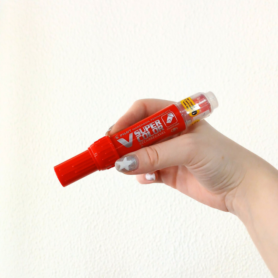 Marcador Permanente V-Super Color Recarregável Pilot - #5