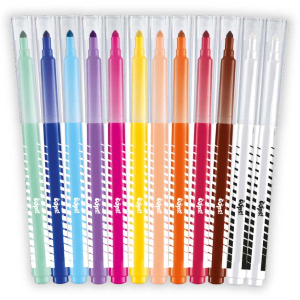 Canetinha Hidrográfica 10 Cores + 2 Canetinhas Apagável Oops! Color'Peps Maped - #2