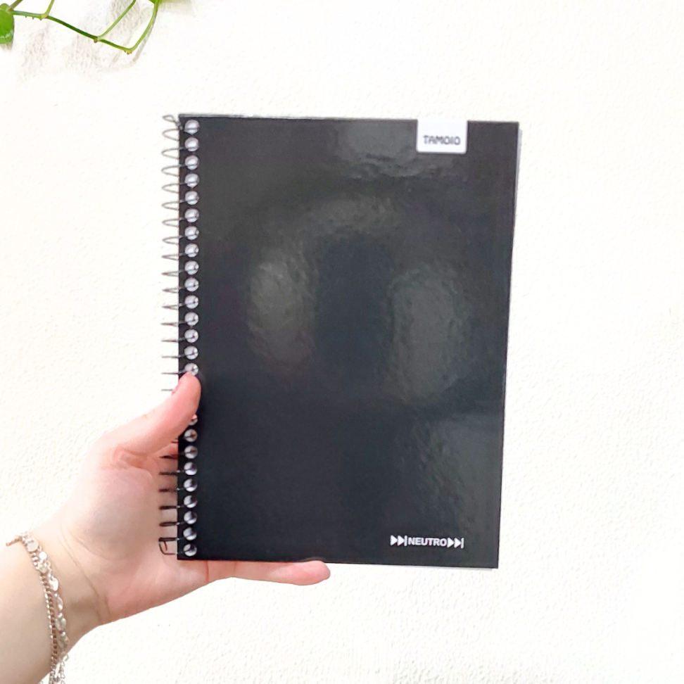 Caderno com Espiral Pequeno 1/4 Sem Pauta Neutro Tamoio - #1