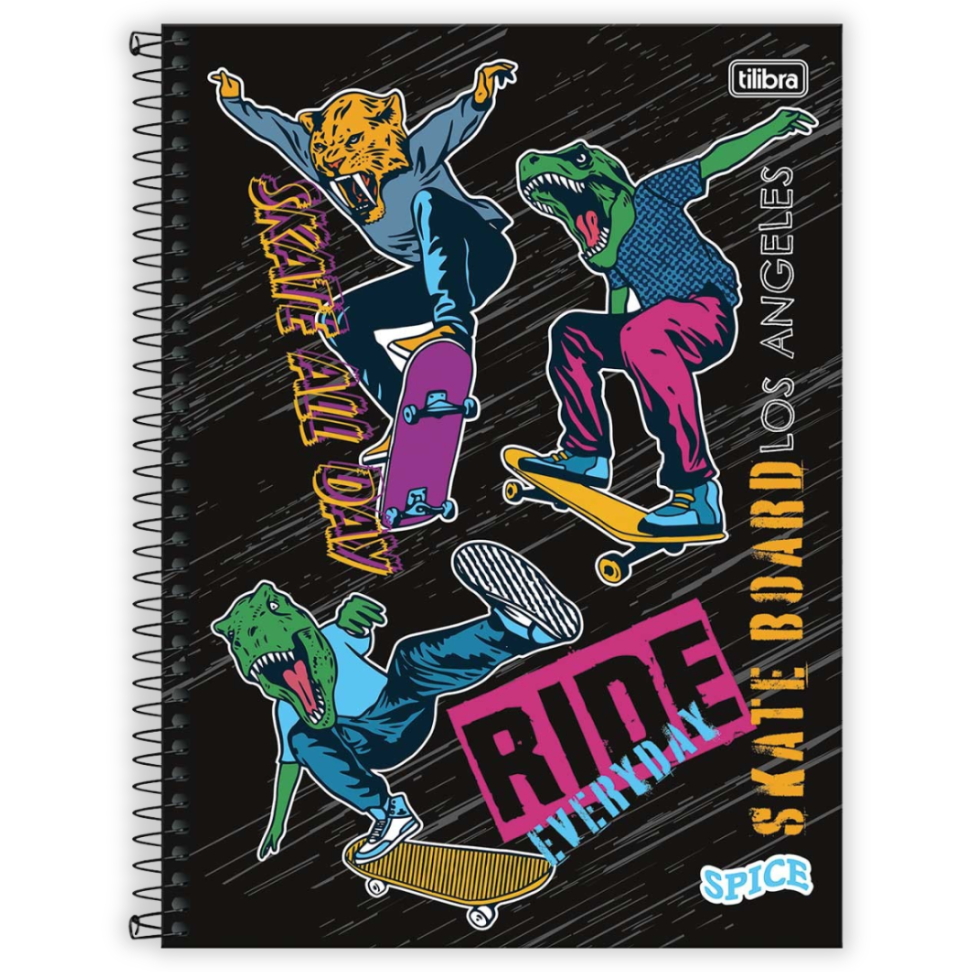 Caderno com Espiral Universitário 1 Matéria Spice Masculino Tilibra - #1