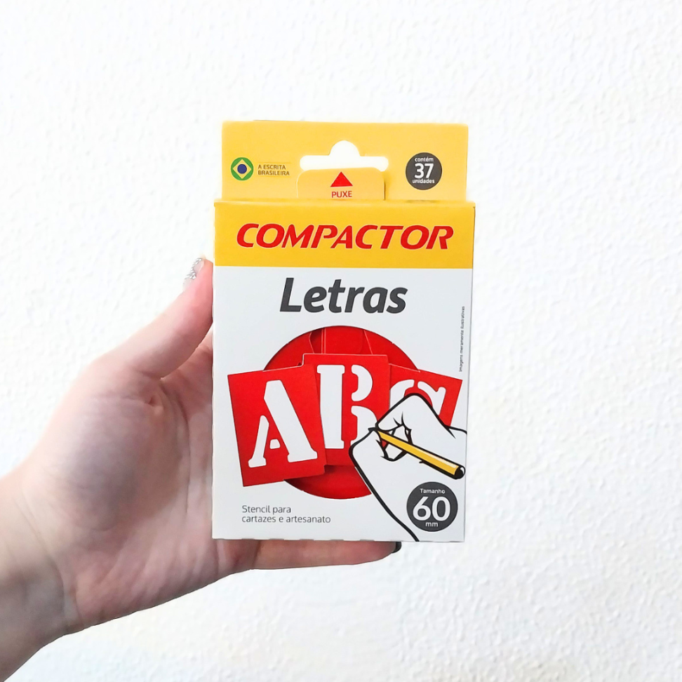 Stencil de Letras para Cartazes e Artesanato 60mm 37 Unidades Compactor - #3