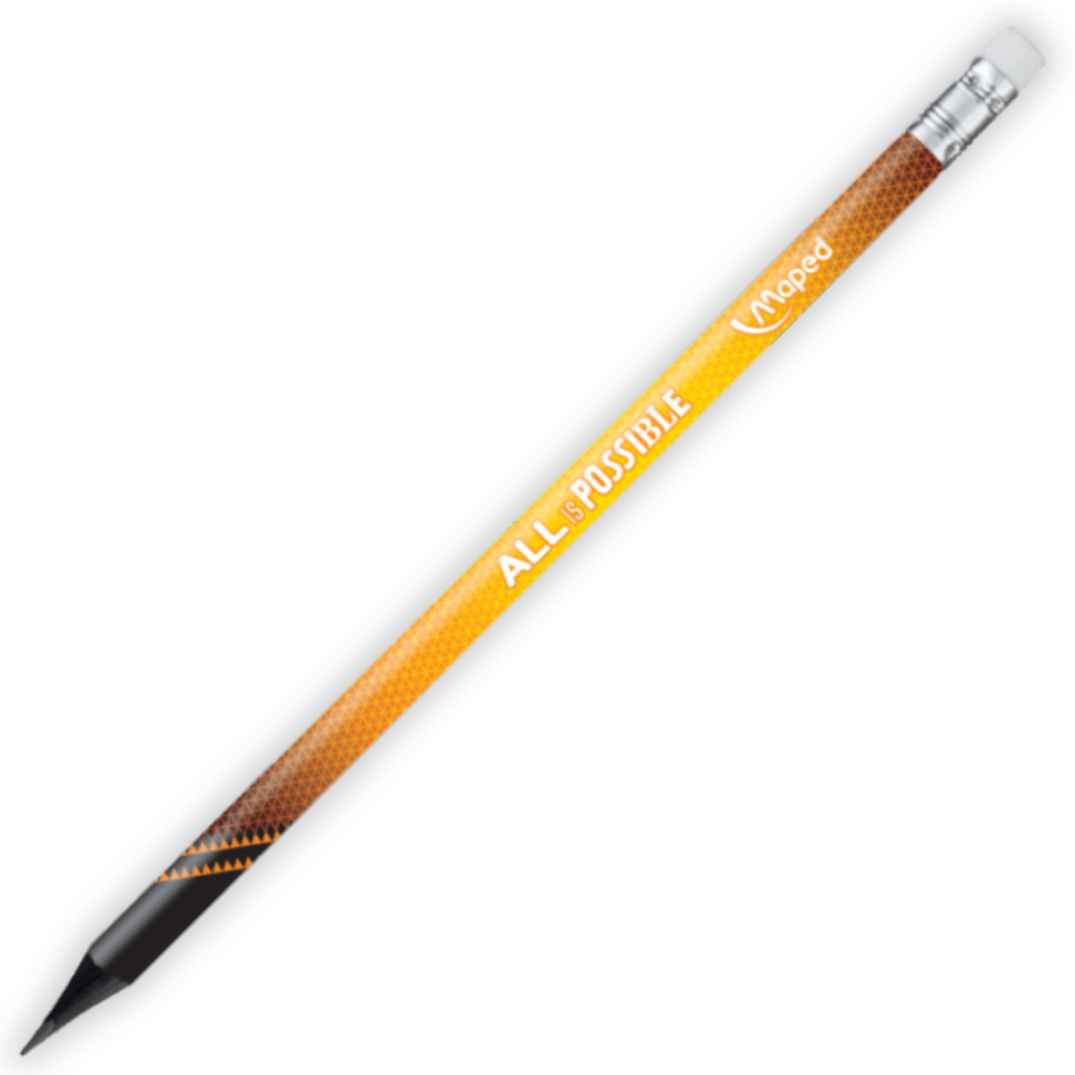 Lápis Grafite de Escrever com Borracha Ponteira Energy Black'Peps Maped - #6