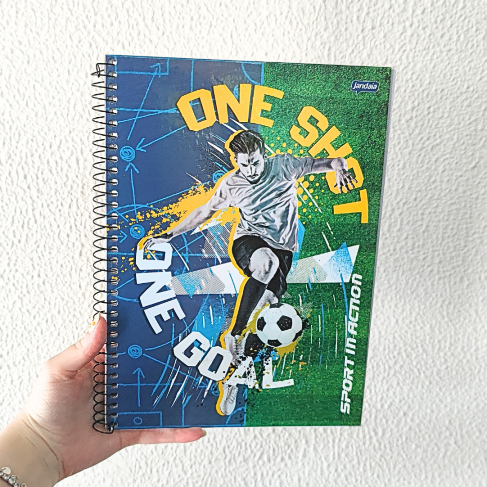 Caderno com Espiral Universitário Sport in Action 1 Matéria Jandaia - #1