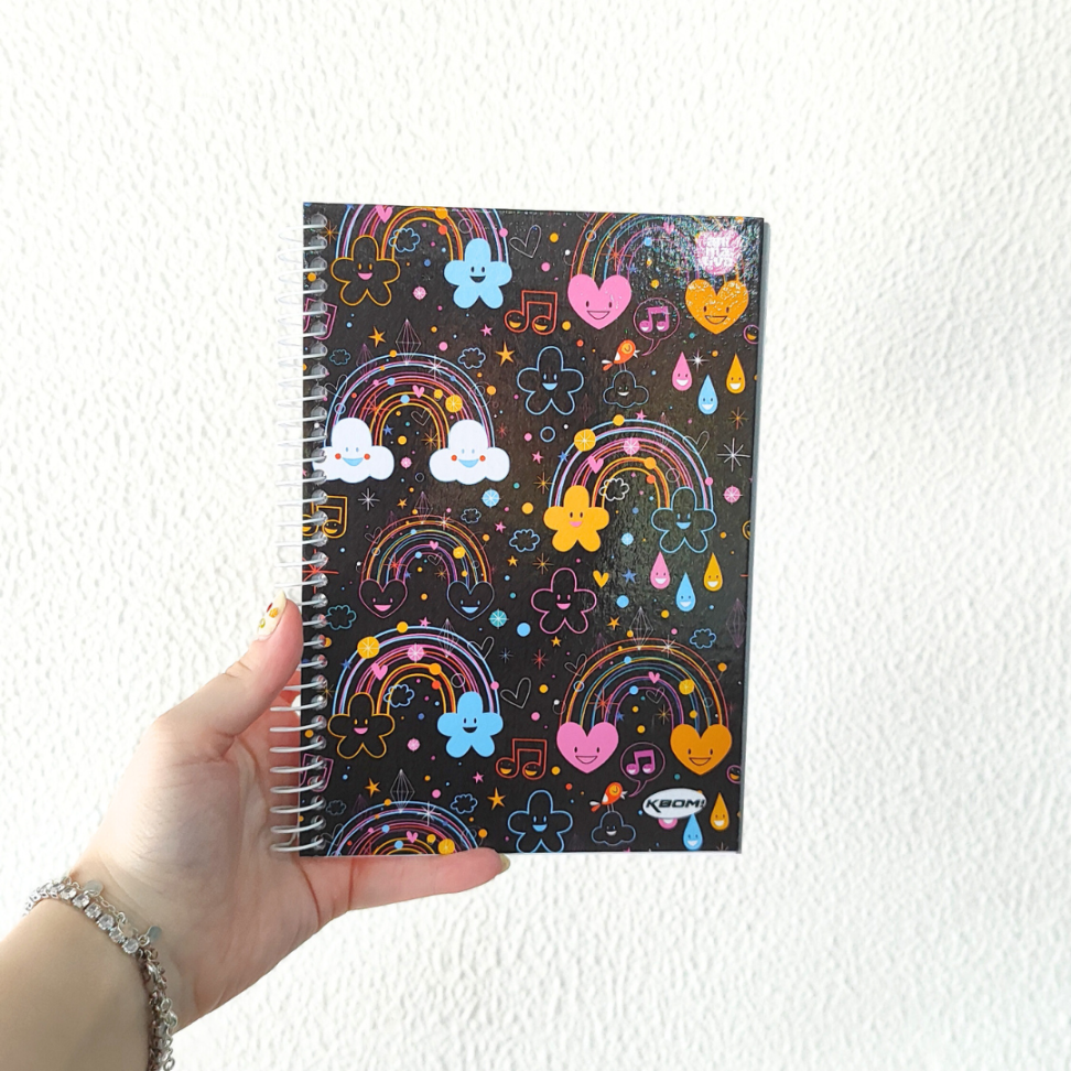 Caderno com Espiral Pequeno 1/4 KBom! Feminino Animativa - #1