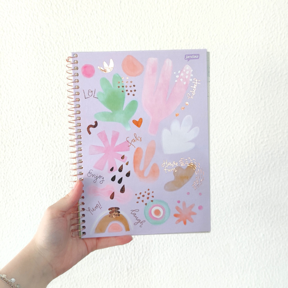 Caderno com Espiral Colegial La Creme 1 Matéria Jandaia - #1