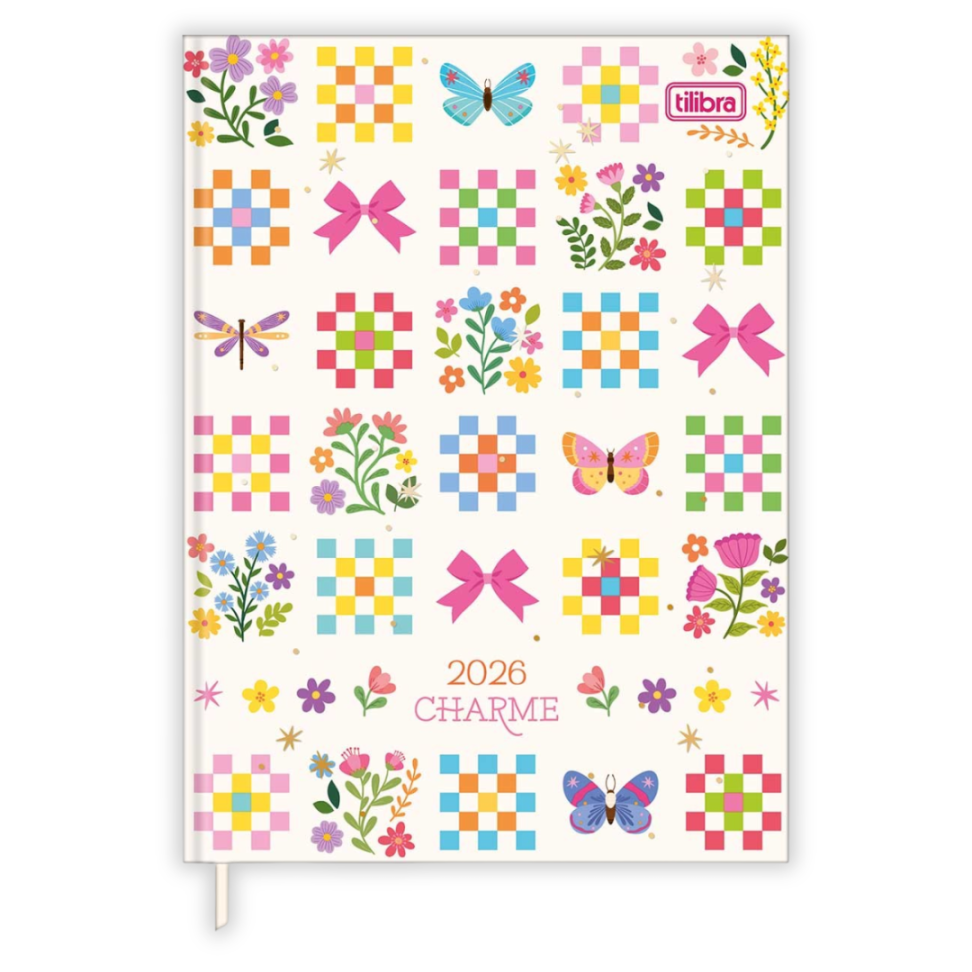 Agenda Costurada Diária Pequena Charme 2026 Tilibra - #3