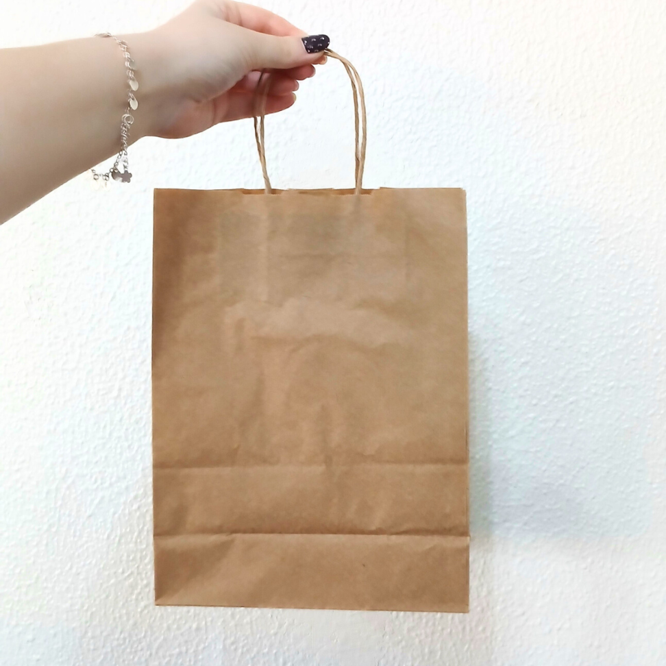 Sacola Kraft para Presente 26cm x 19,5cm x 9,5cm Cromus - #2