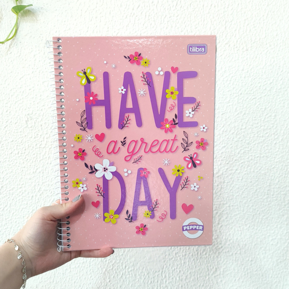 Caderno com Espiral Universitário 1 Matéria Pepper Feminino Tilibra - #1