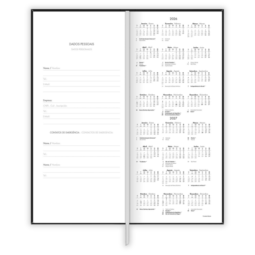 Agenda Executiva Costurada Diária Comercial 2026 Tilibra - #1