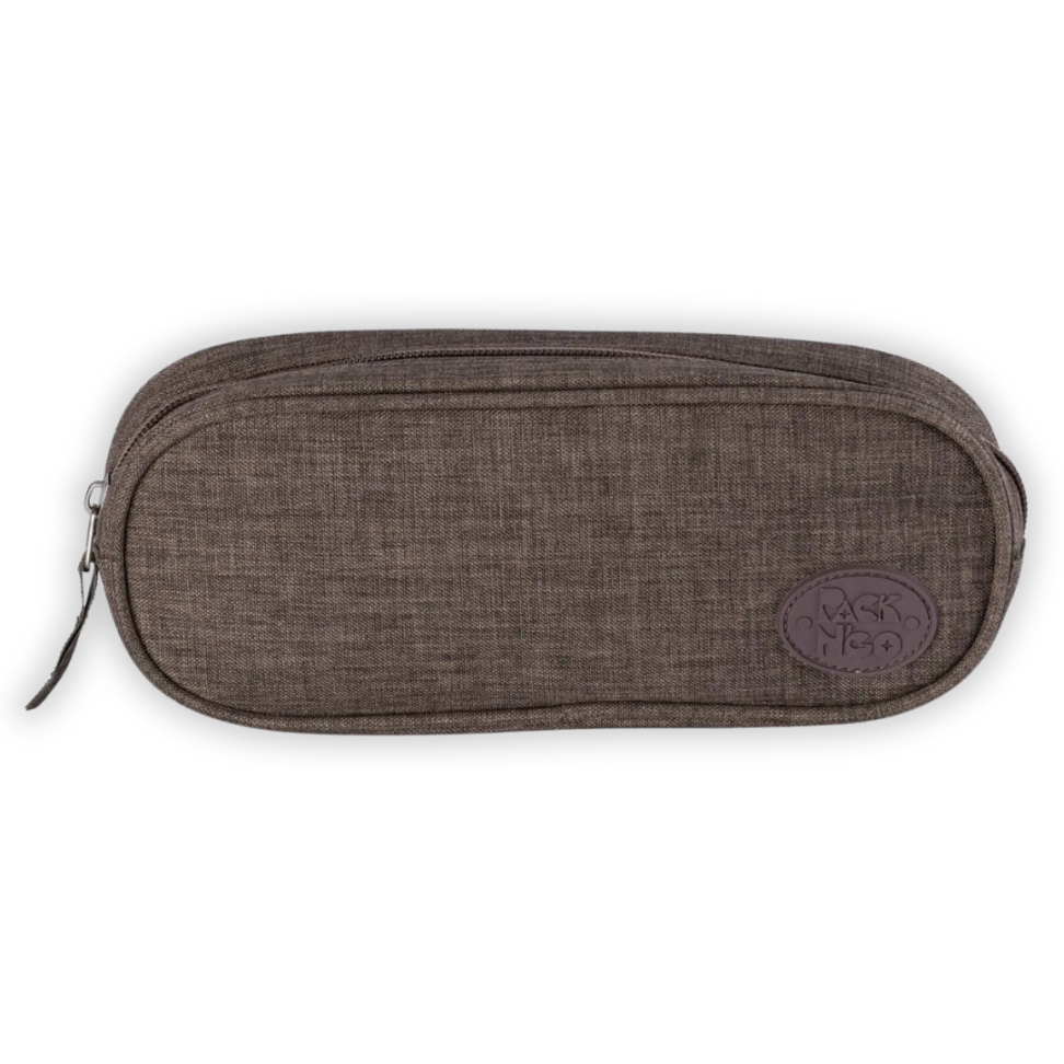 Estojo Simples Jeans Marrom Packn'Go - #1